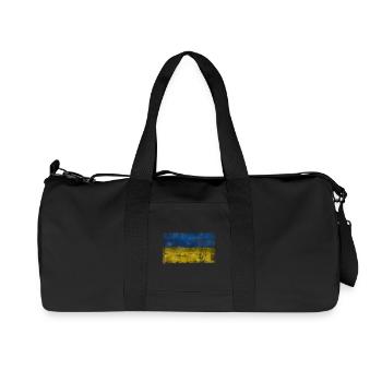 Ukraine - Sac de sport en toile recyclée Stanley/Stella - noir - Devant
