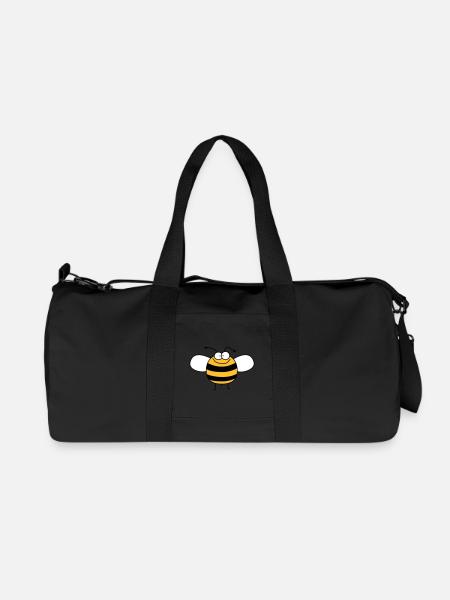 Lustige Süße Kinder Biene / Hummel - Recycelte Canvas-Sporttasche von Stanley/Stella - Schwarz