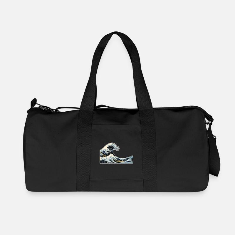The Wave | Die Welle | Katsushika Hokusai - Recycelte Canvas-Sporttasche von Stanley/Stella - Schwarz