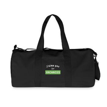 J'aime pas les vacances - Sac de sport en toile recyclée Stanley/Stella - noir - Devant
