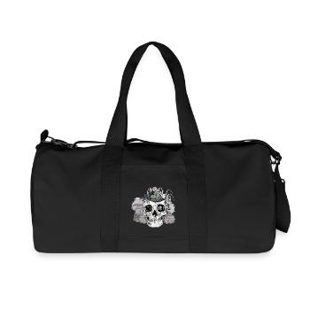 Horror Halloween Spinne Totenkopf Herbst Pilze - Recycelte Canvas-Sporttasche von Stanley/Stella - Schwarz - Vorne