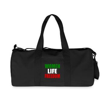 Women life freedom - Recycled Canvas Sports Bag by Stanley/Stella - black - Front