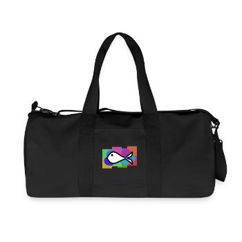 SARDINE. FISH. APRIL FOOL. EASTER. SEA - Recycled Canvas Sports Bag by Stanley/Stella - black - Front