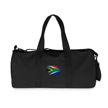 Drapeau de l’Afrique du Sud utilisé - Sac de sport en toile recyclée Stanley/Stella - noir - Devant