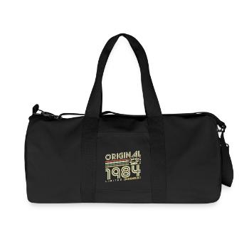 1984 geboren Jahrgang Geburtstag Retro Geschenk - Recycelte Canvas-Sporttasche von Stanley/Stella - Schwarz - Vorne