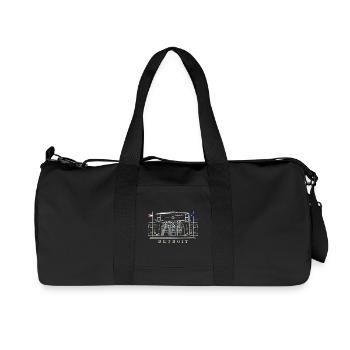 Detroit, Museum of Art, Michigan USA, Hand Drawing - Recycled Canvas Sports Bag by Stanley/Stella - black - Front