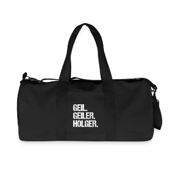 Holger - Recycelte Canvas-Sporttasche von Stanley/Stella - Schwarz - Vorne