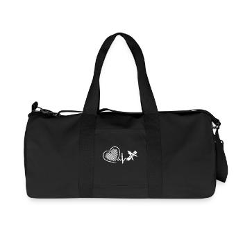 Mathematician Heartbeat - Recycled Canvas Sports Bag by Stanley/Stella - black - Front
