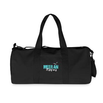 Mer sur la tête depuis la mer du Nord Hambourg Côte nord de l'Allemagne - Sac de sport en toile recyclée Stanley/Stella - noir - Devant