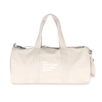 Mutter Schlafmangel - Recycelte Canvas-Sporttasche von Stanley/Stella - Naturweiß - Vorne