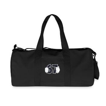 Minimalist Fun Number 67 Graphic Design - Recycled Canvas Sports Bag by Stanley/Stella - black - Front