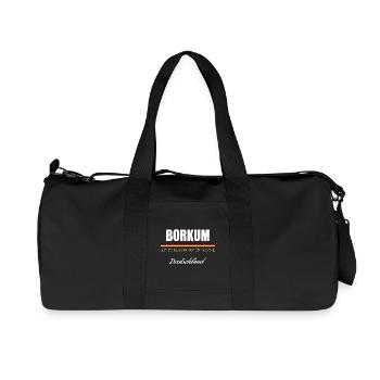 Borkum - Recycelte Canvas-Sporttasche von Stanley/Stella - Schwarz - Vorne