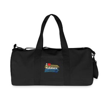 Ich liebe Fehmarn Küstenlook - Recycelte Canvas-Sporttasche von Stanley/Stella - Schwarz - Vorne