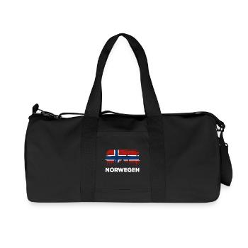 Norway Silhouette - Holiday Nature Flag - Recycled Canvas Sports Bag by Stanley/Stella - black - Front