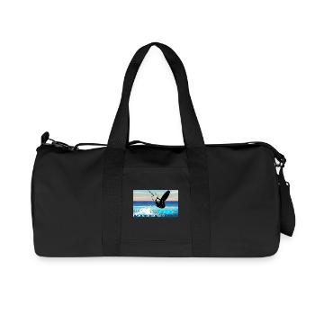 Le kitesurf - Sac de sport en toile recyclée Stanley/Stella - noir - Devant