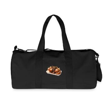 Bear bite with bear - Recycled Canvas Sports Bag by Stanley/Stella - black - Front