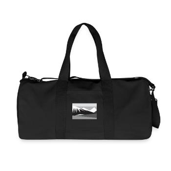 Geometic mountain silhouette - Recycled Canvas Sports Bag by Stanley/Stella - black - Front