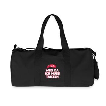 Weg da ich muss tanzen - Festival - Party - Recycelte Canvas-Sporttasche von Stanley/Stella - Schwarz - Vorne