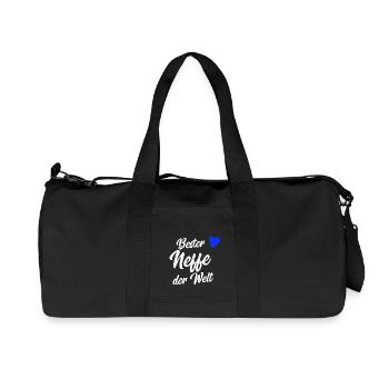 Neffe Geschenk | Bester Neffe der Welt - Recycelte Canvas-Sporttasche von Stanley/Stella - Schwarz - Vorne