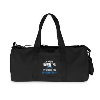 Géomètre super pouvoir homme - Sac de sport en toile recyclée Stanley/Stella - noir - Devant