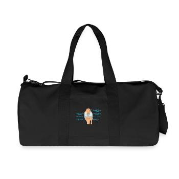 Physio Knie Anatomie Kreuzband Meniskus - Recycelte Canvas-Sporttasche von Stanley/Stella - Schwarz - Vorne