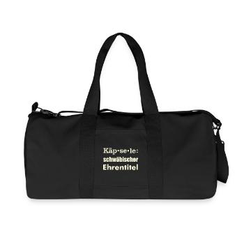 Käpsele - Recycelte Canvas-Sporttasche von Stanley/Stella - Schwarz - Vorne