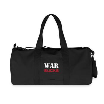 T-shirt slogan La guerre craint l’antimilitarisme - Sac de sport en toile recyclée Stanley/Stella - noir - Devant