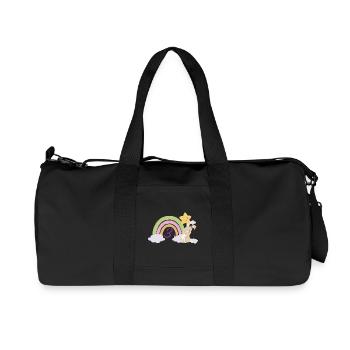 3. Geburtstag Regenbogen Hase Mädchen Geschenk - Recycelte Canvas-Sporttasche von Stanley/Stella - Schwarz - Vorne