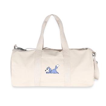 lying wolf - Recycled Canvas Sports Bag by Stanley/Stella - natural - Front