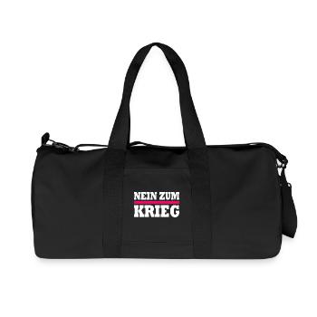 Nein zum krieg - Recycelte Canvas-Sporttasche von Stanley/Stella - Schwarz - Vorne