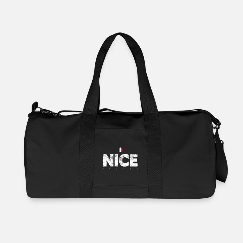 Nizza Frankreich Verzweifelte Briefe - Recycelte Canvas-Sporttasche von Stanley/Stella - Schwarz