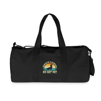 Service Human - Recycled Canvas Sports Bag by Stanley/Stella - black - Front