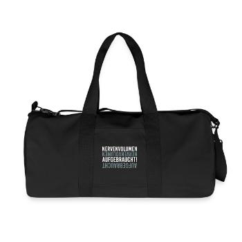 Nerve volume used up - Recycled Canvas Sports Bag by Stanley/Stella - black - Front