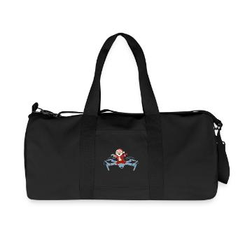 Santa Claus on Drone Adventure - Recycled Canvas Sports Bag by Stanley/Stella - black - Front