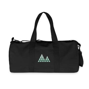 Fir Trees & Mountains - Recycled Canvas Sports Bag by Stanley/Stella - black - Front