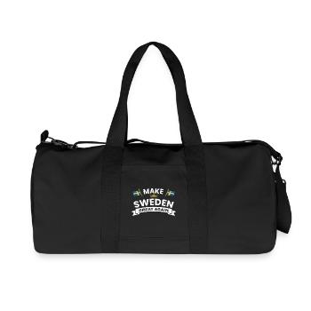 Rendre la Suède Grande à Nouveau - Sac de sport en toile recyclée Stanley/Stella - noir - Devant