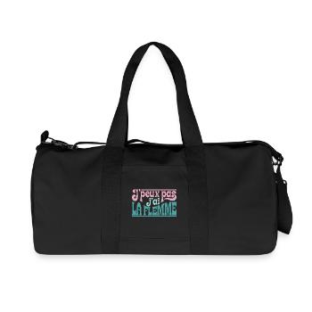 J'peux pas j'ai la flemme - Sac de sport en toile recyclée Stanley/Stella - noir - Devant
