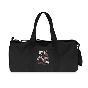 Parce que je ne suis pas comme son doigt du milieu - Sac de sport en toile recyclée Stanley/Stella - noir - Devant