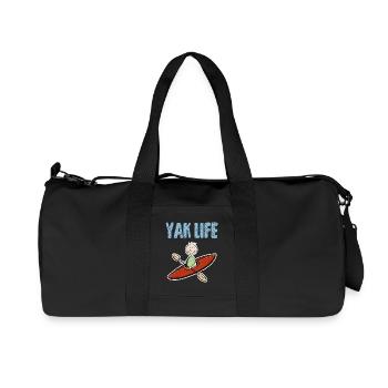 Yak Life - Kajak - Kayak - Kanu - Ruderer - Recycelte Canvas-Sporttasche von Stanley/Stella - Schwarz - Vorne