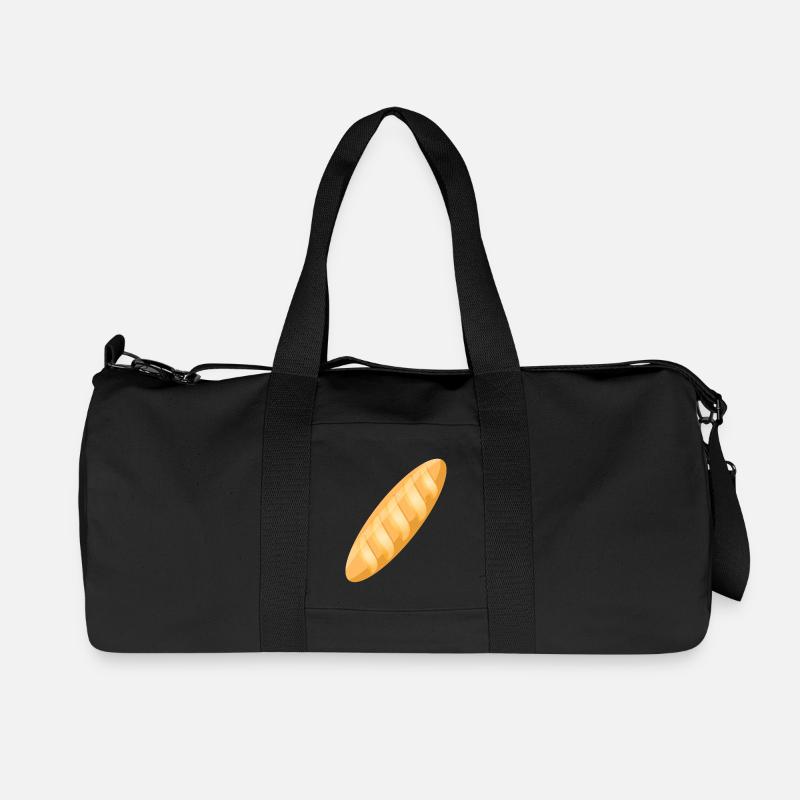leckeres frisch gebackenes goldbraunes Baguette - Recycelte Canvas-Sporttasche von Stanley/Stella - Schwarz