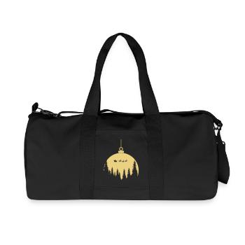christmas santa claus ball xmas gold christmas - Recycled Canvas Sports Bag by Stanley/Stella - black - Front