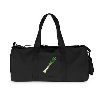 A bar of leeks / porree - Recycled Canvas Sports Bag by Stanley/Stella - black - Front