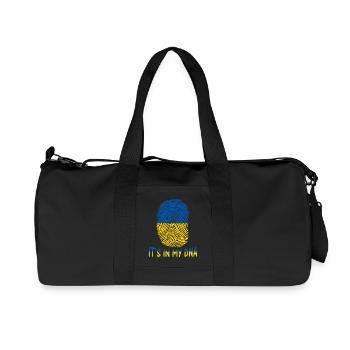 drapeau de l’Ukraine, c’est dans mon idée de cadeau ADN - Sac de sport en toile recyclée Stanley/Stella - noir - Devant