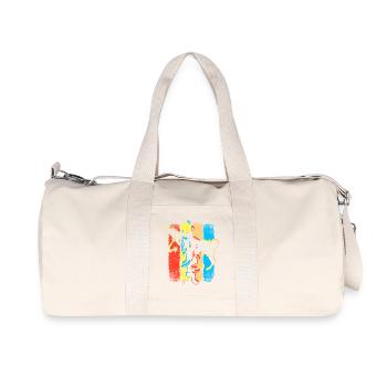 Karaté Rétro - Kickboxer - Fightclub Arts Martiaux - Sac de sport en toile recyclée Stanley/Stella - blanc naturel - Devant