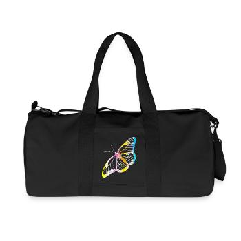 Butterfly Butterfly Monarch Spring Colorful Gift - Recycled Canvas Sports Bag by Stanley/Stella - black - Front