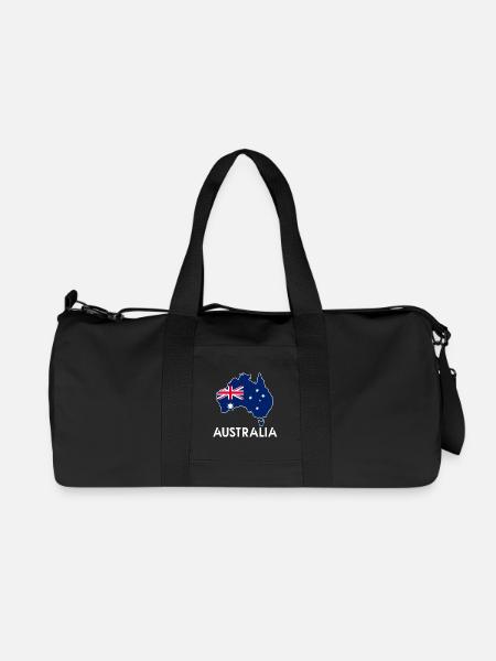 Australien - Recycelte Canvas-Sporttasche von Stanley/Stella - Schwarz