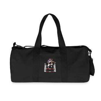 Hobby Horsing mit Hindernis - Recycelte Canvas-Sporttasche von Stanley/Stella - Schwarz - Vorne