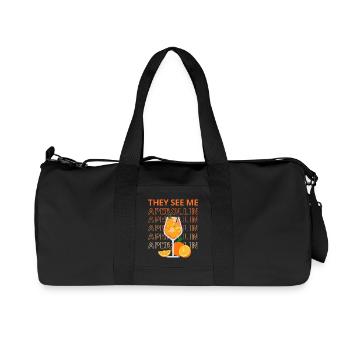 THEY SEE ME APEROLLIN - Recycelte Canvas-Sporttasche von Stanley/Stella - Schwarz - Vorne