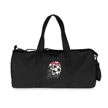 Fußball Kroatien Team Ball Explosion Illustration - Recycelte Canvas-Sporttasche von Stanley/Stella - Schwarz - Vorne