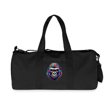 Gorille - Sac de sport en toile recyclée Stanley/Stella - noir - Devant